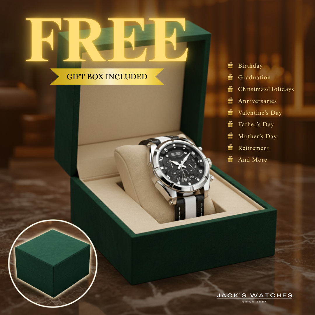 Luxury Leather Military Sport Chronograph Watch