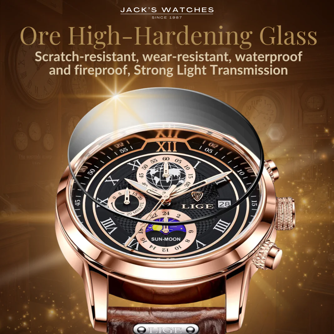 Premium Leather Band Chronograph Watch