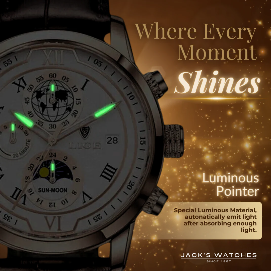 Premium Leather Band Chronograph Watch