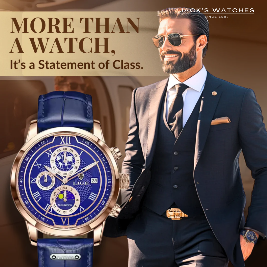 Premium Leather Band Chronograph Watch