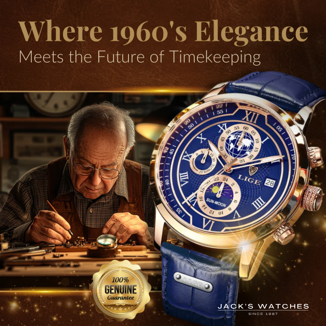 Premium Leather Band Chronograph Watch