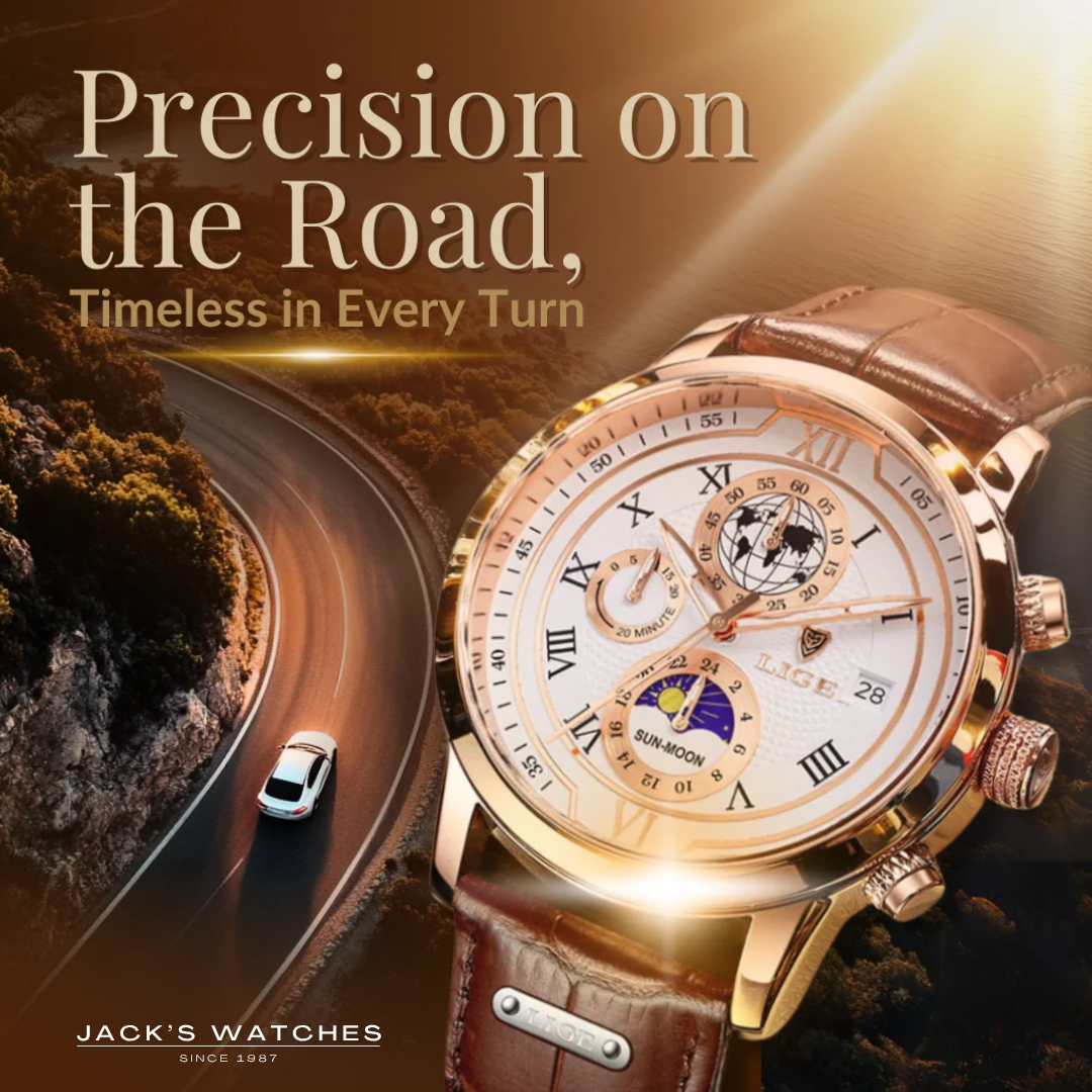 Premium Leather Band Chronograph Watch