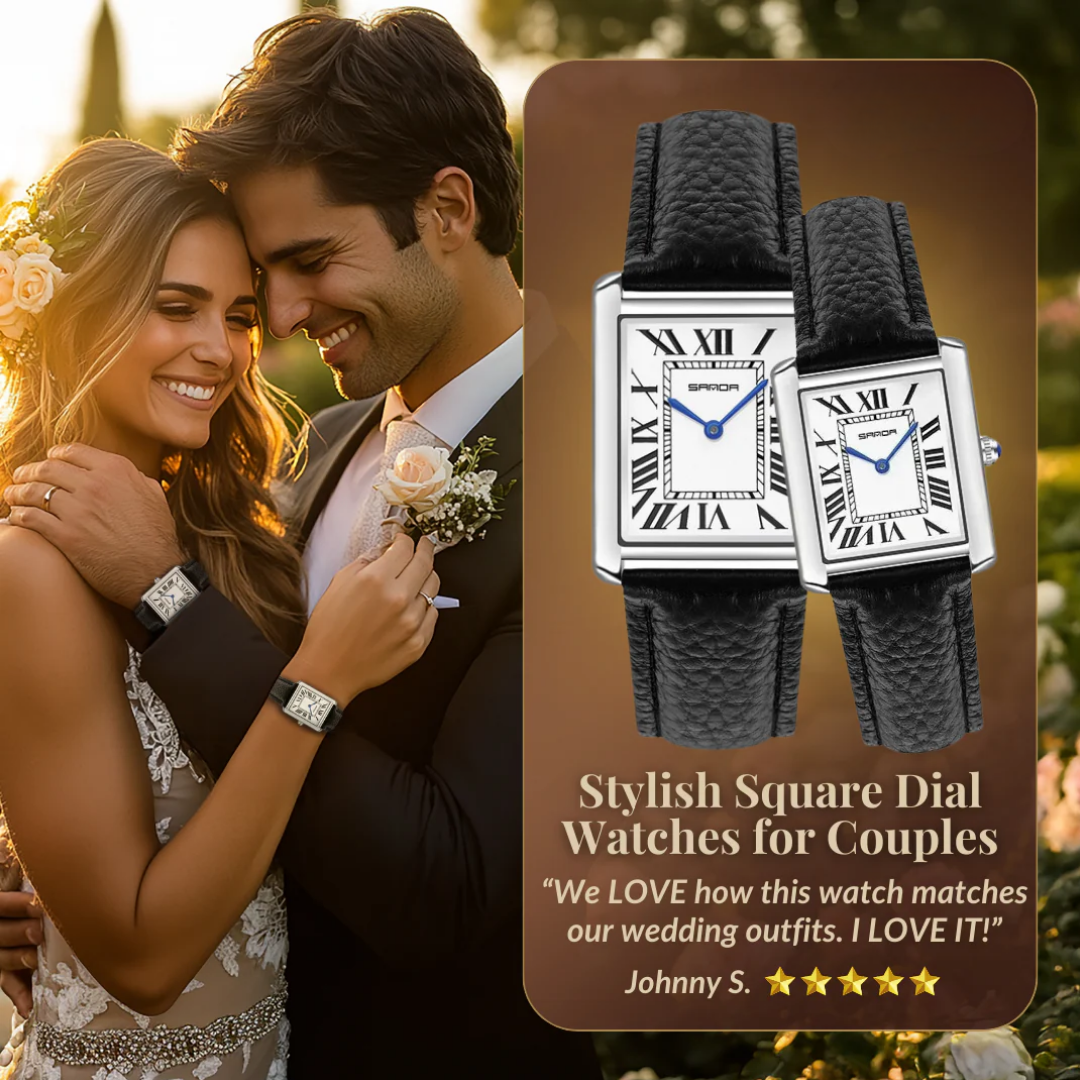 Stylish Square Dial Watches for Couples