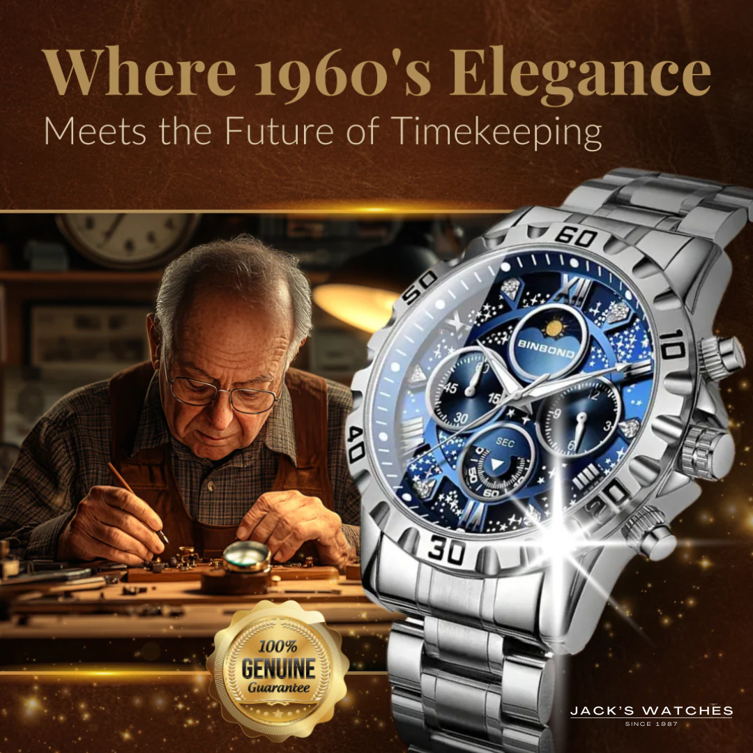 Luxury Chronograph Watch with Metal Band