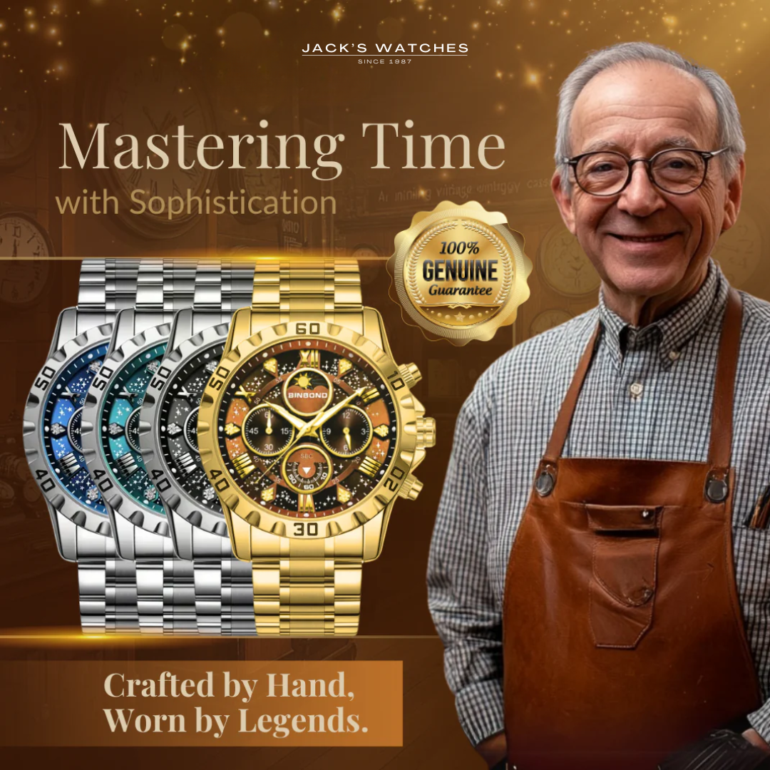 Luxury Chronograph Watch with Metal Band