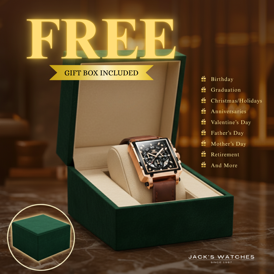 Fashion Square Dial Chronograph Watch