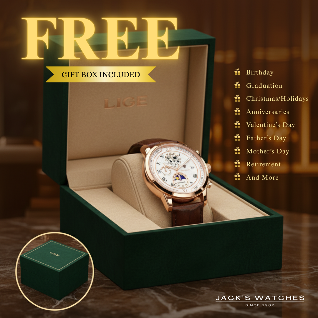 Premium Leather Band Chronograph Watch