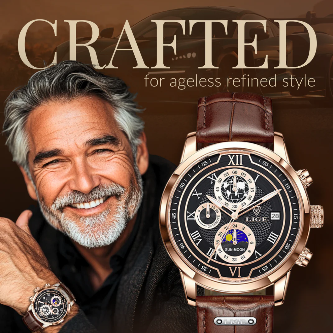 Premium Leather Band Chronograph Watch