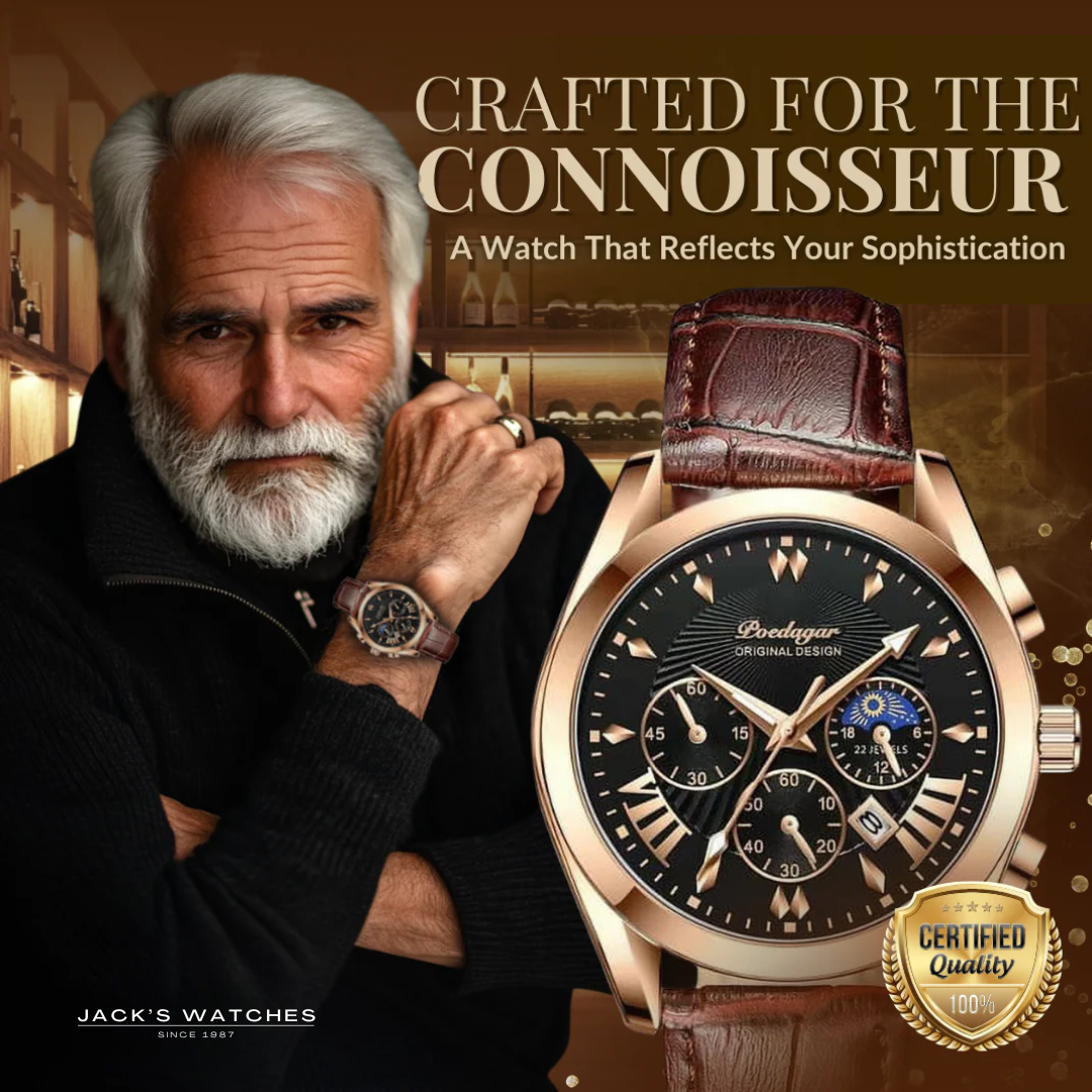 Sleek Leather Band Luxury Watch