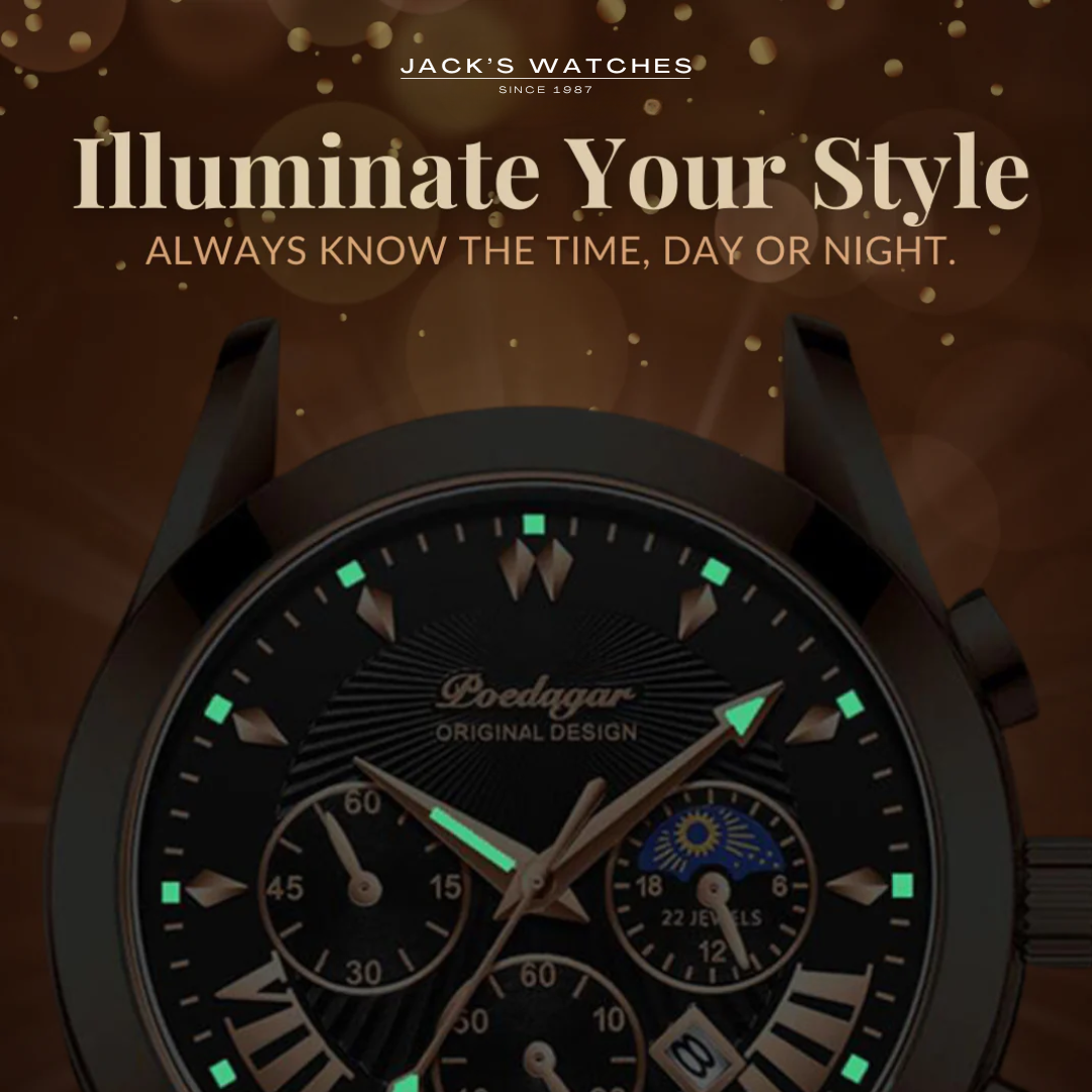 Sleek Leather Band Luxury Watch