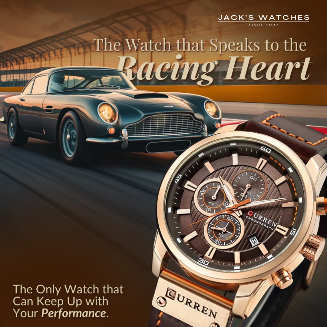 Elegant Quartz Watch with Leather Band