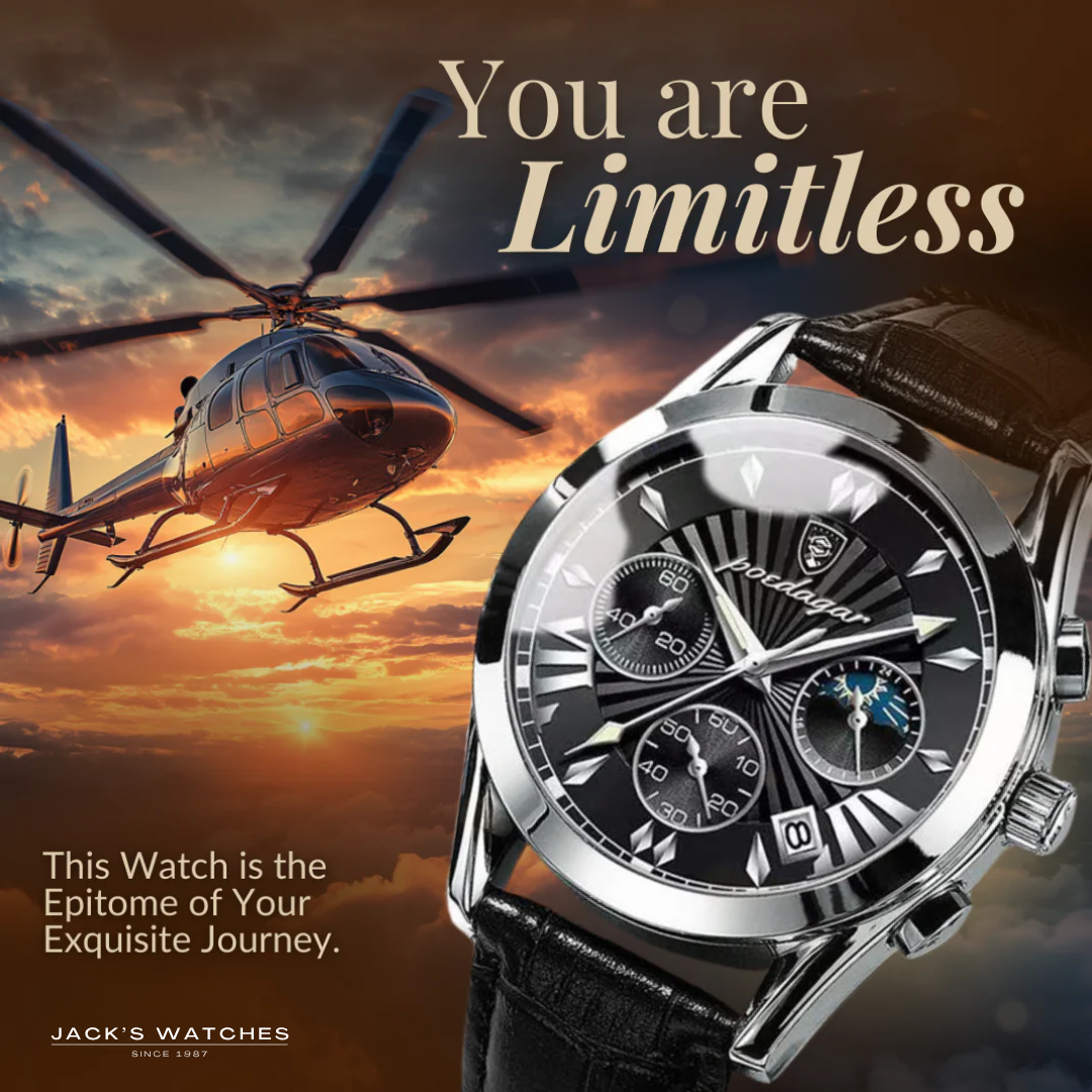 Sleek Leather Band Luxury Watch