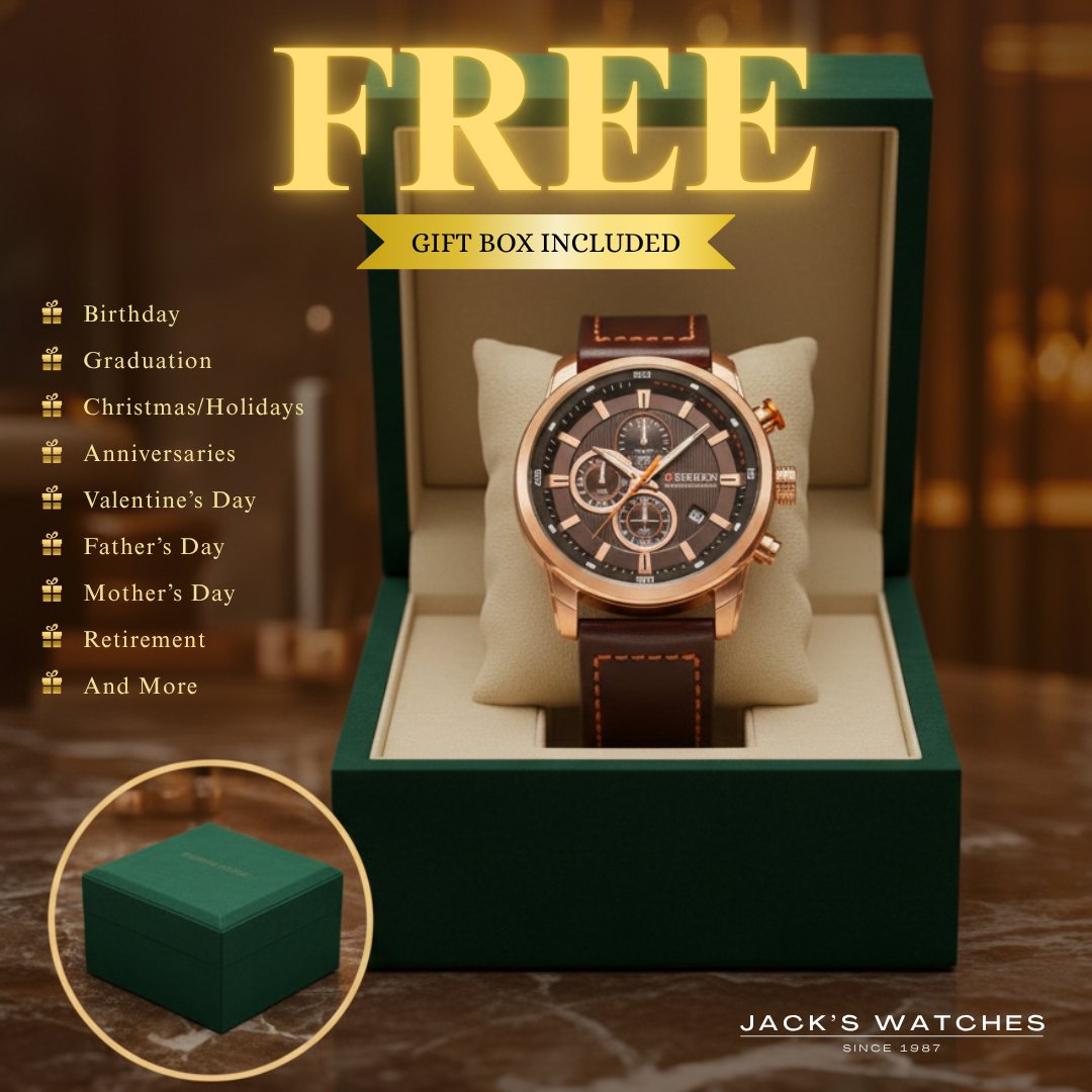 Elegant Quartz Watch with Leather Band